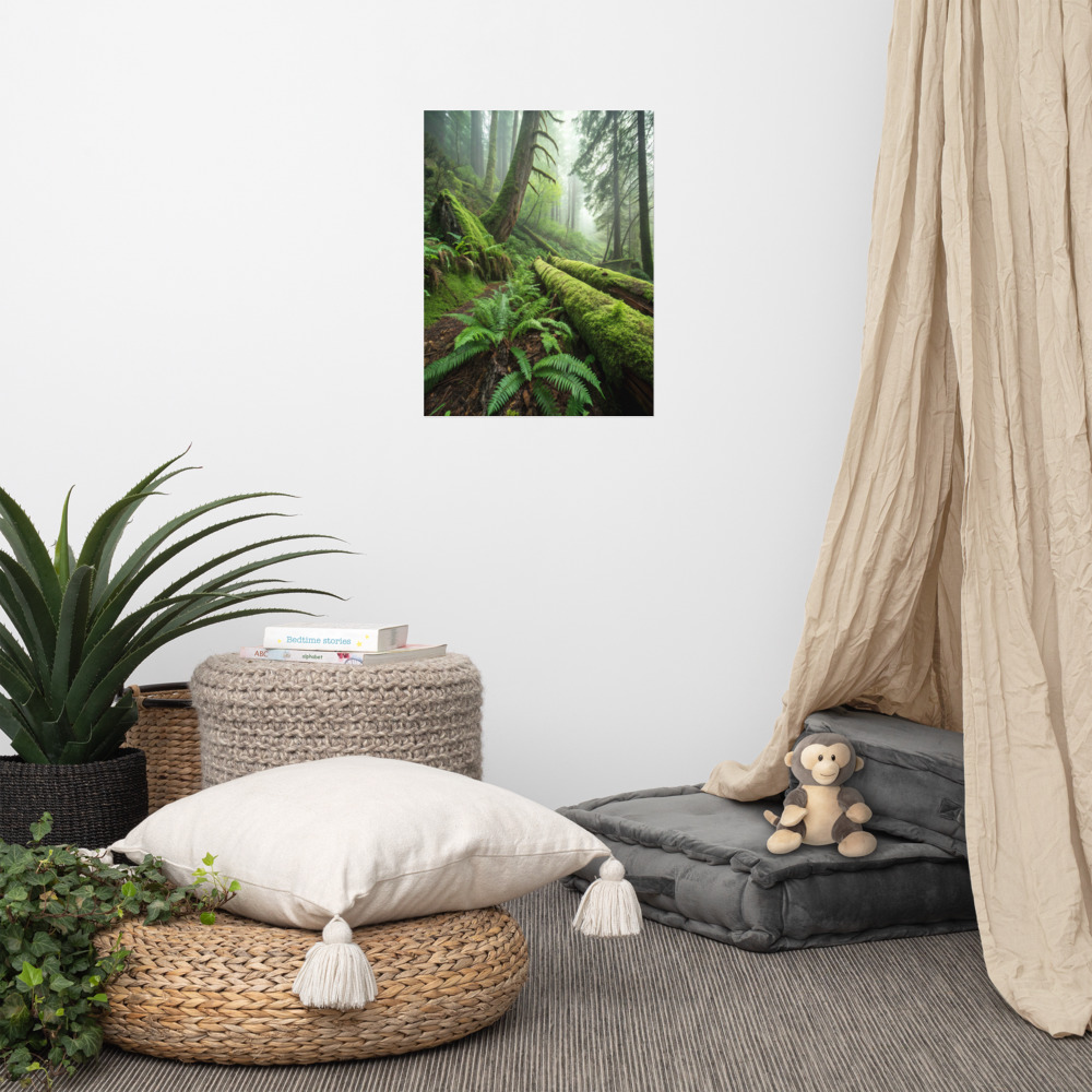 Emerald Sanctuary Poster — Mystical Forest Art Print view 3
