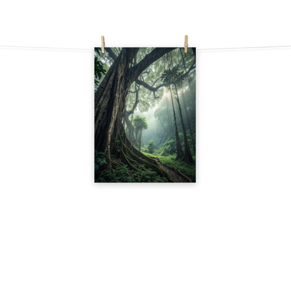 Verdant Depths Poster — Mystical Rainforest Art Print view 4