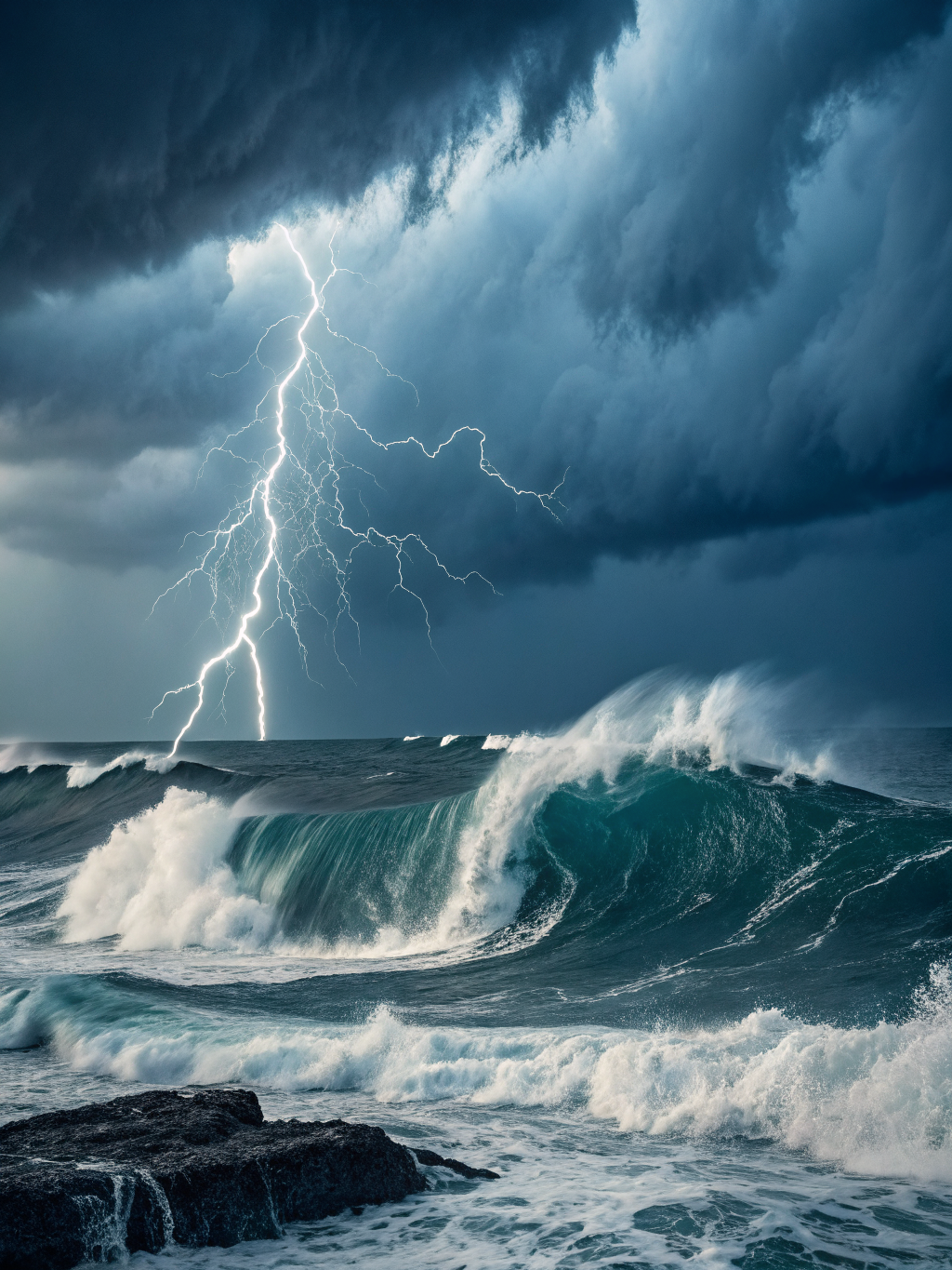 Ocean Storm Front Poster — Dramatic Seascape Art Print